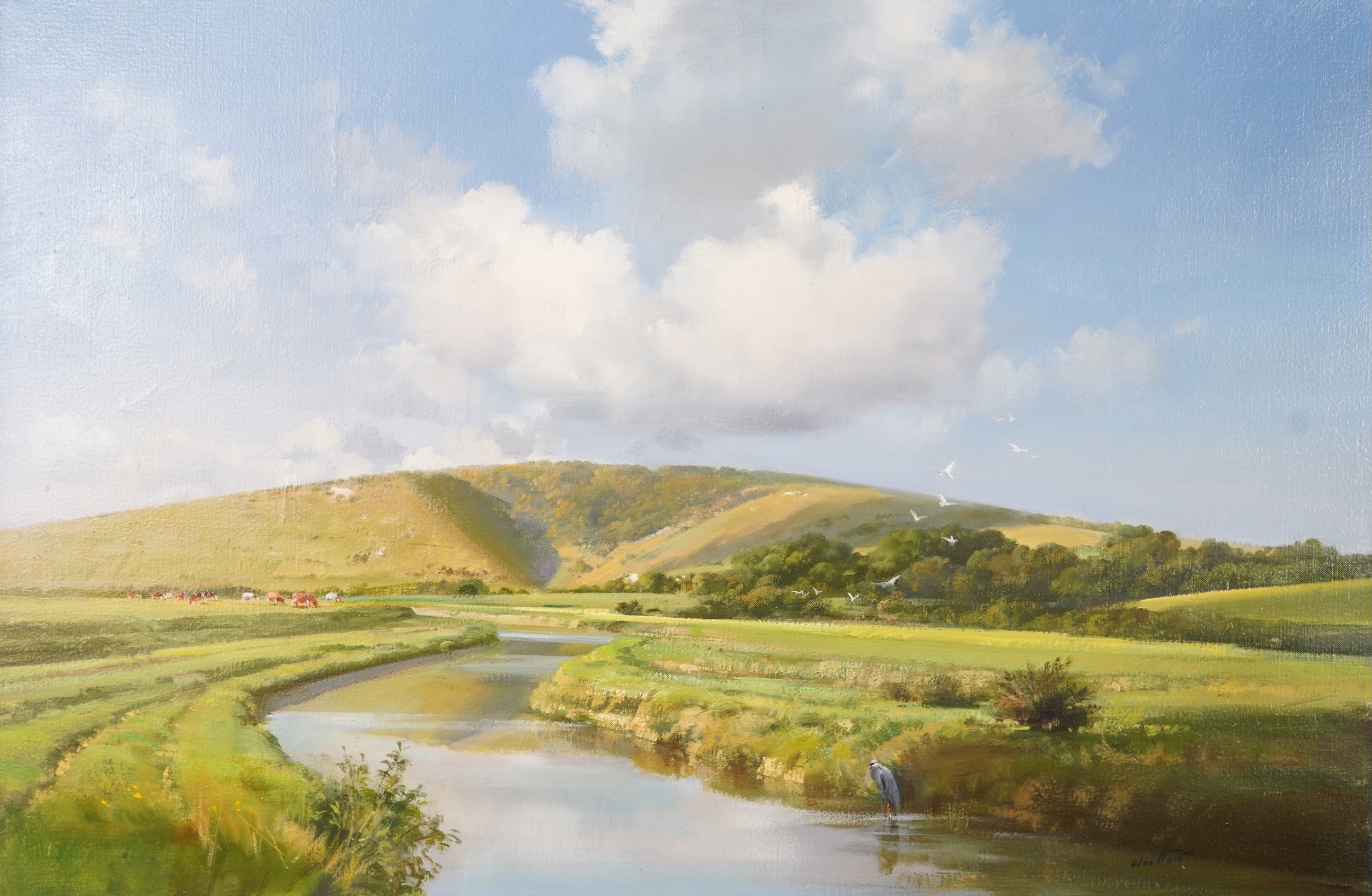 Frank Wootton, 1914-1998, 'High and Over and the River Cuckmere, Sussex'